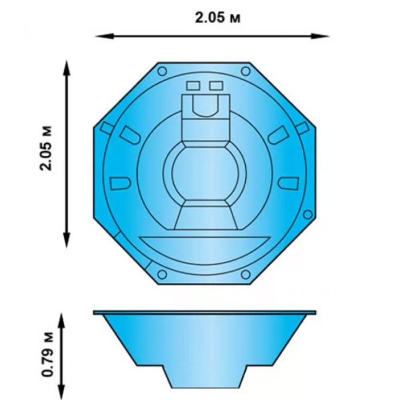 Спа бассейн Premium Leisure Octagon (рис.1)